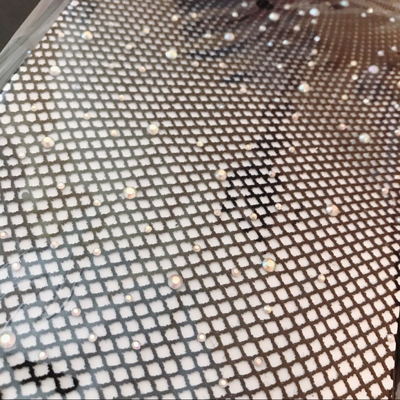 Rhinestone Fishnets Black - Picture 2 of 3